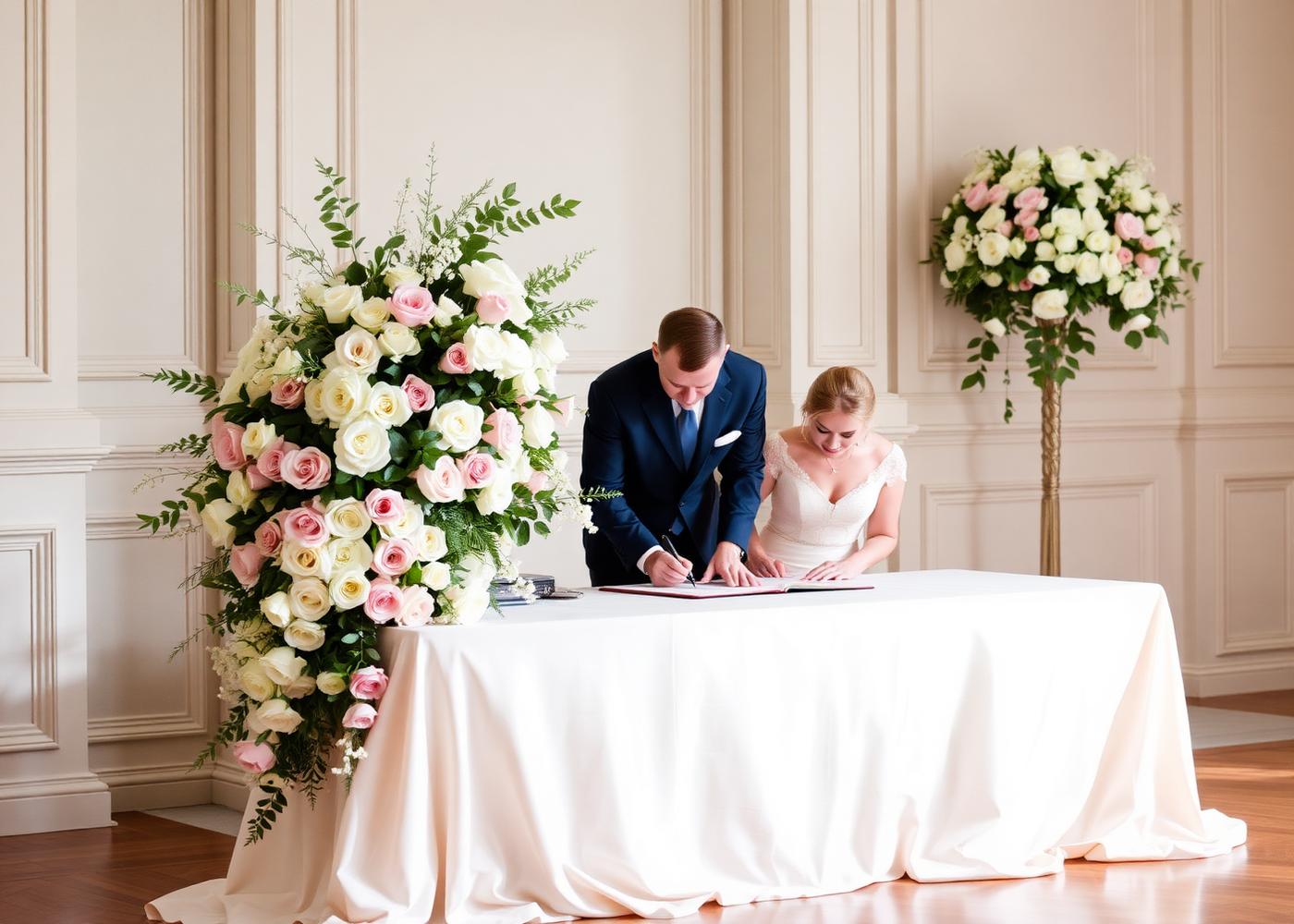 Elegance for the registry & venue.