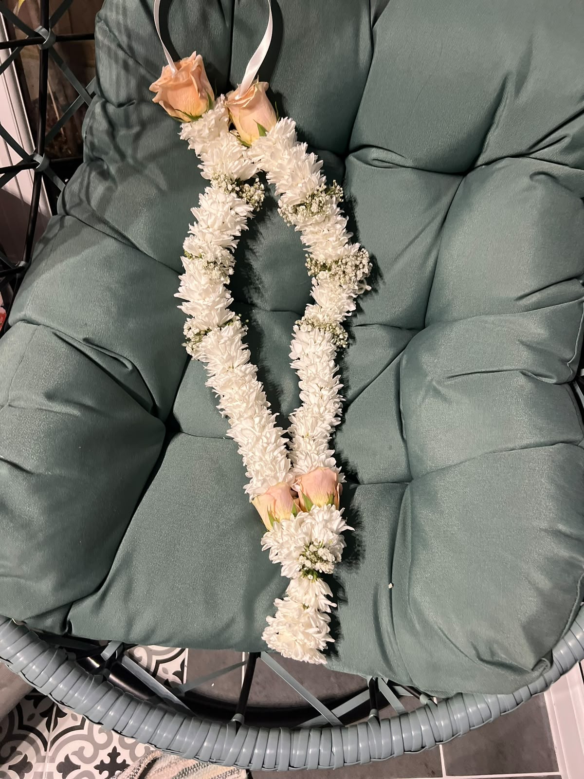 Ceremonial Blossom & Peach Rose Malas - Wedding Garlands & Varmala by Lotus Florist